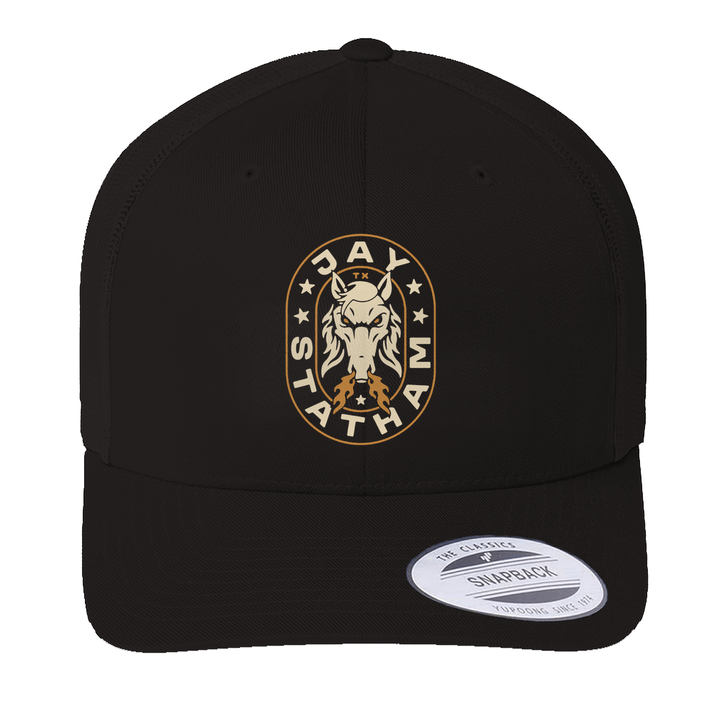 Horse Logo Embroidered Trucker Hat
